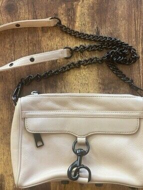 Rebecca Minkoff Pale Blush Shoulder Bag with Black Hardware